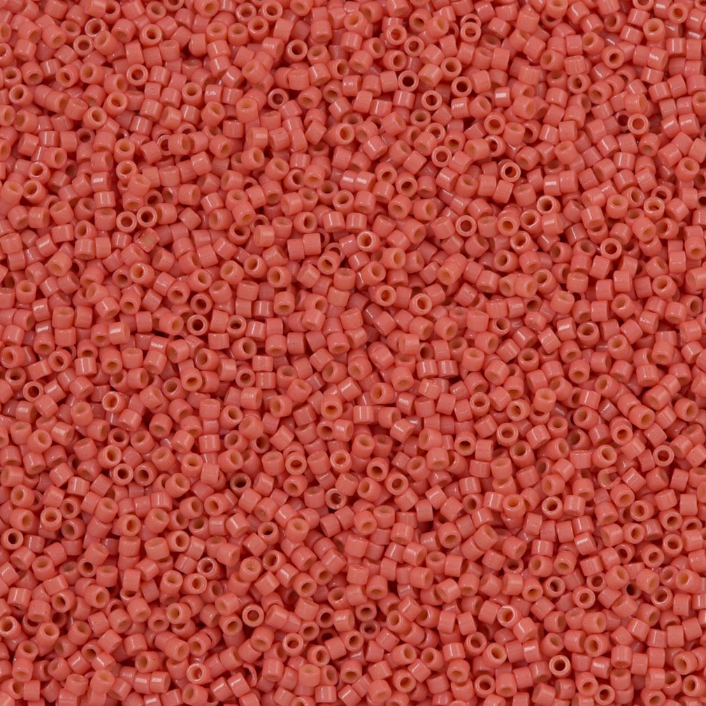 25g Miyuki Delica Seed Bead 11/0 Duracoat Dyed Opaque Light Watermelon DB2114