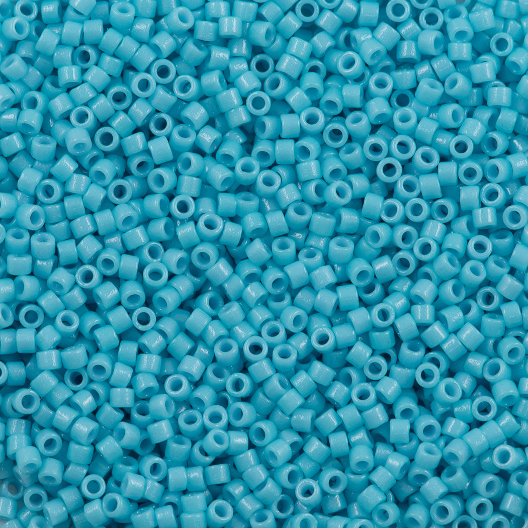 Miyuki Delica Seed Bead 11/0 Duracoat Dyed Opaque Nile Blue 2-inch Tube DB2128