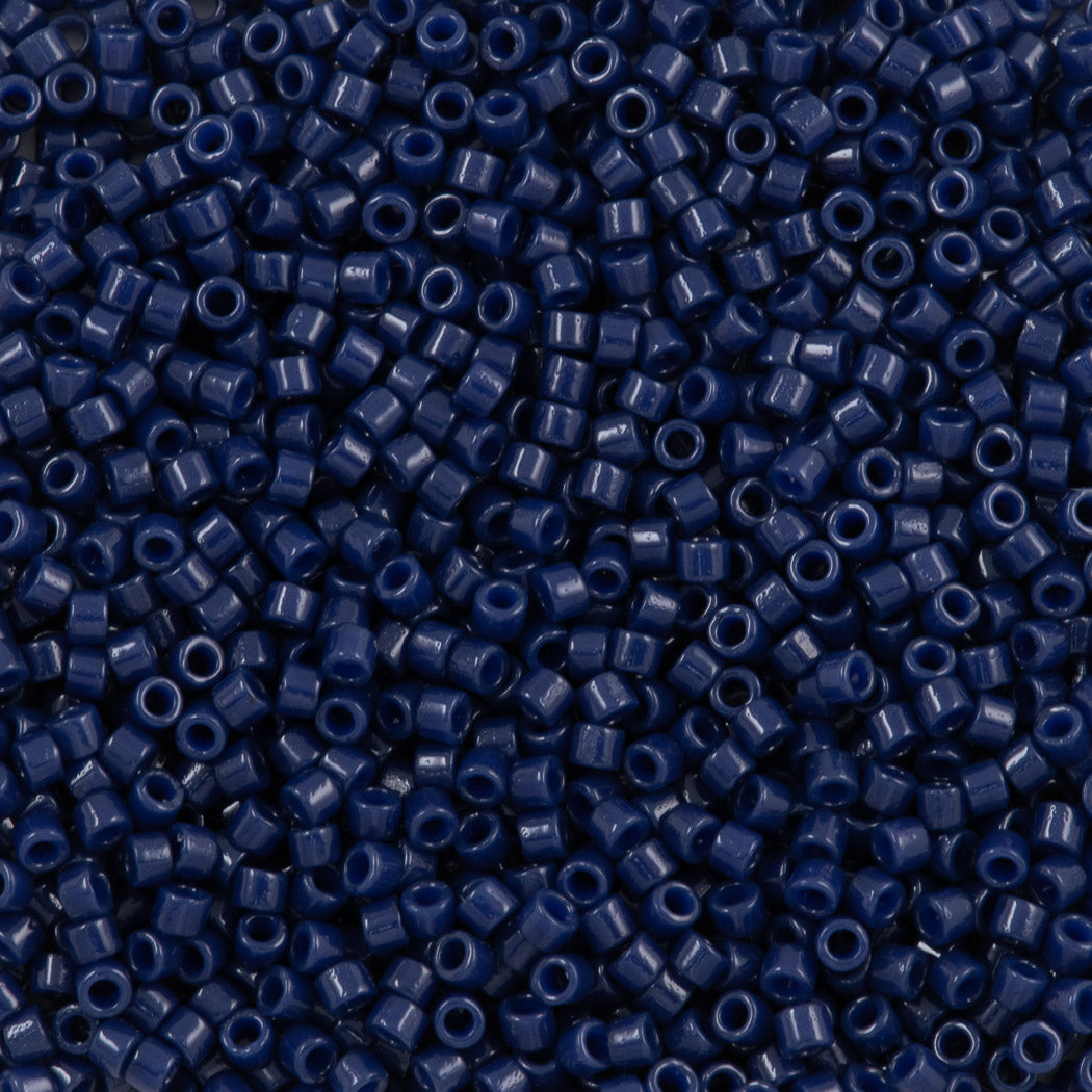 Miyuki Delica Seed Bead 11/0 Duracoat Opaque Dyed Navy Blue 2-inch Tube DB2143