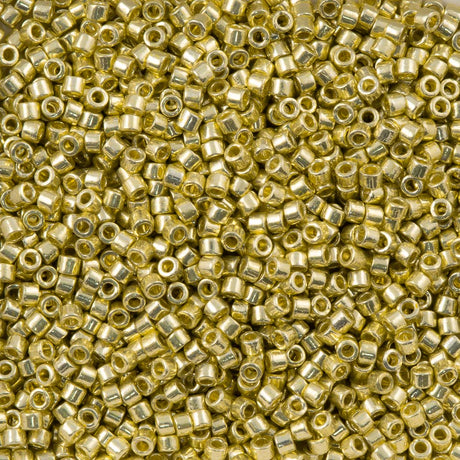 25g Miyuki Delica Seed Bead 11/0 Duracoat Galvanized Yellow DB2502