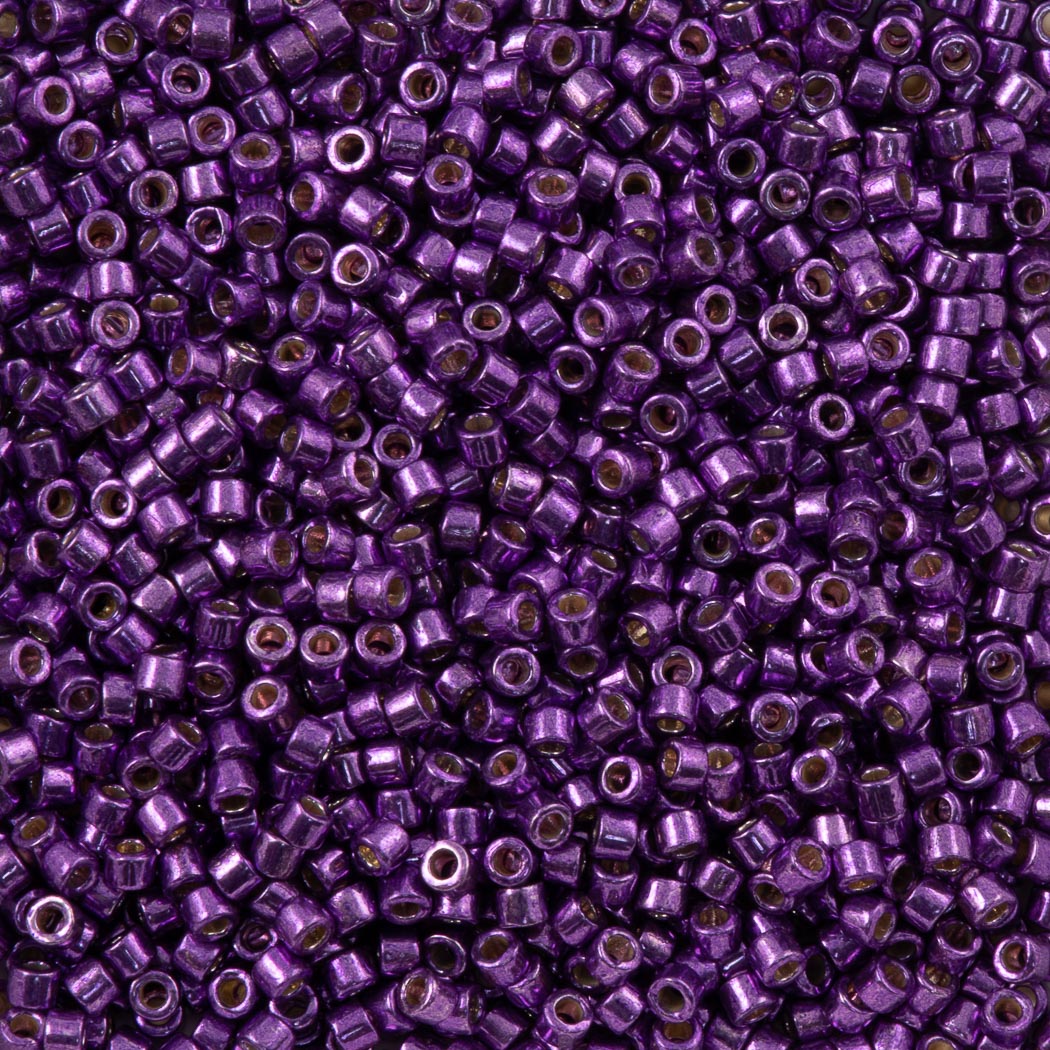 25g Miyuki Delica Seed Bead 11/0 Duracoat Galvanized Purple Orchid DB2508