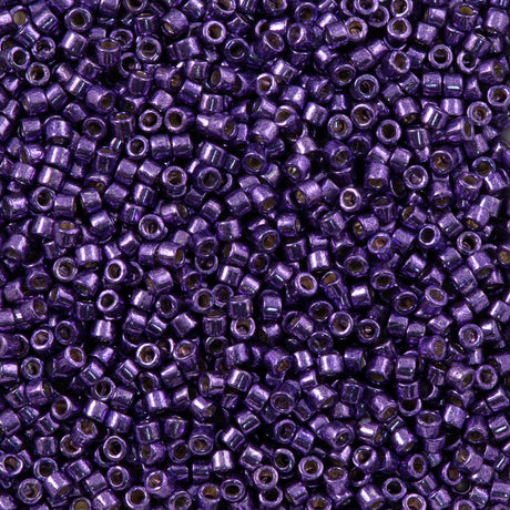 25g Miyuki Delica Seed Bead 11/0 Duracoat Galvanized Dark Lilac DB2509