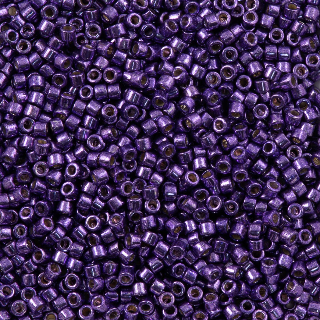 Miyuki Delica Seed Bead 11/0 Duracoat Galvanized Dark Lilac 2-inch Tube DB2509