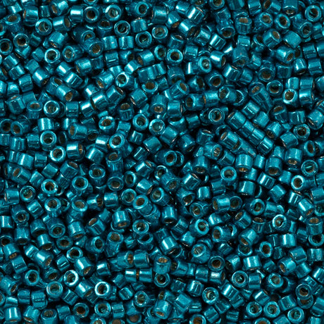 25g Miyuki Delica Seed Bead 11/0 Duracoat Galvanized Capri Blue DB2513