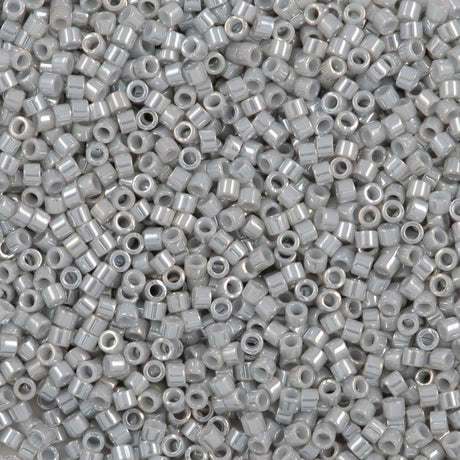 Miyuki Delica Seed Bead 11/0 Opaque Grey Gold Luster 2-inch Tube DB252