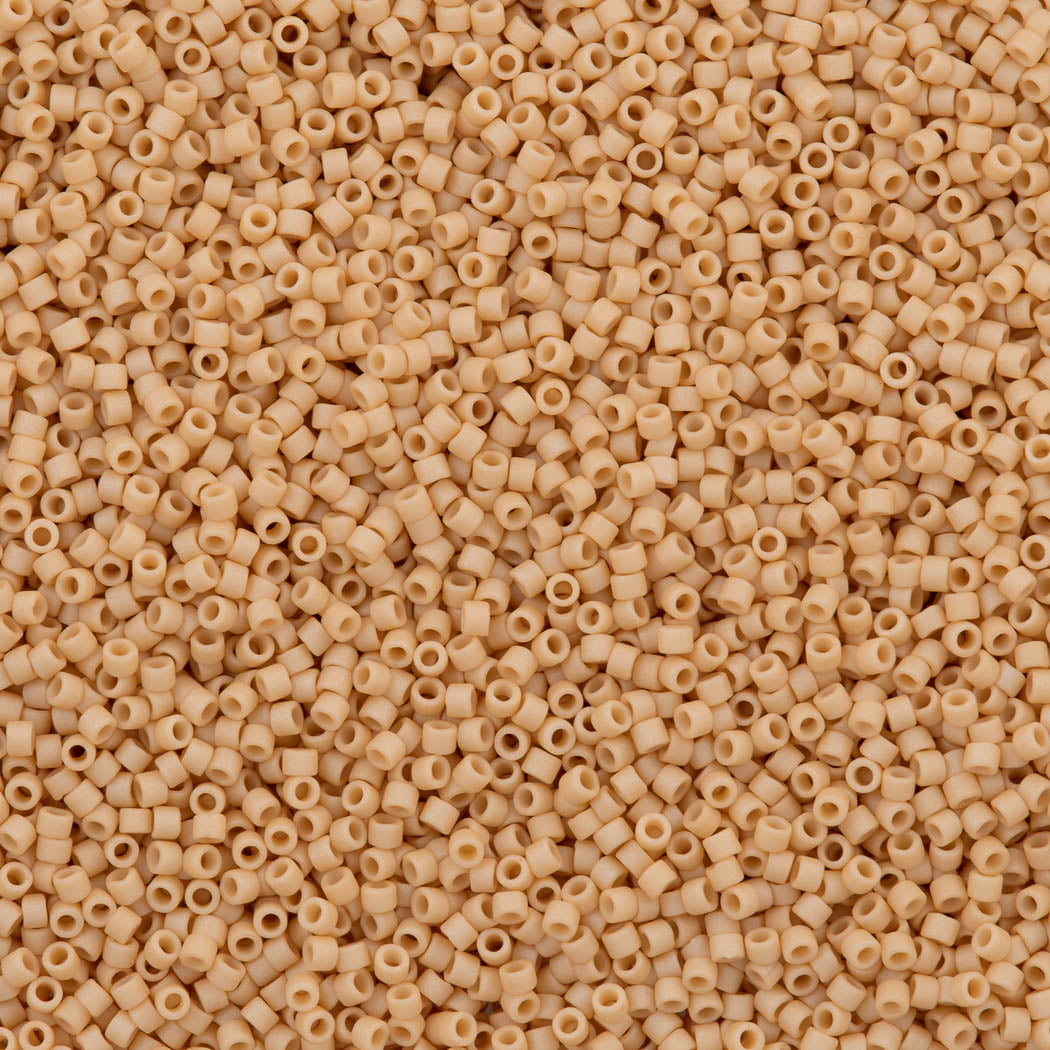 25g Miyuki Delica Seed Bead 11/0 Matte Glazed Luster Light Praline DB389