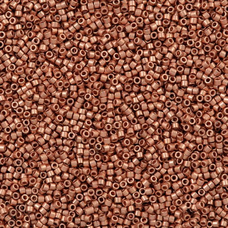 25g Miyuki Delica Seed Bead 11/0 Bright Copper Plated DB40