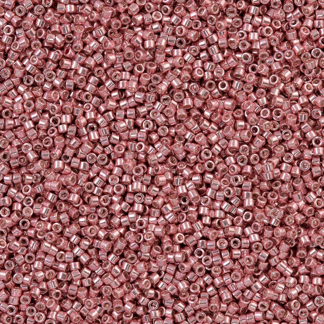 25g Miyuki Delica seed bead 11/0 Galvanized Pink Blush DB435