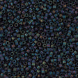 Miyuki Delica Seed Bead 11/0 Matte Black AB 2-inch Tube DB871