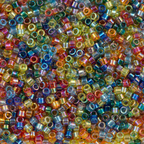 Miyuki Delica Seed Bead 11/0 Mix Rainbow AB 2-inch Tube (MIX17)