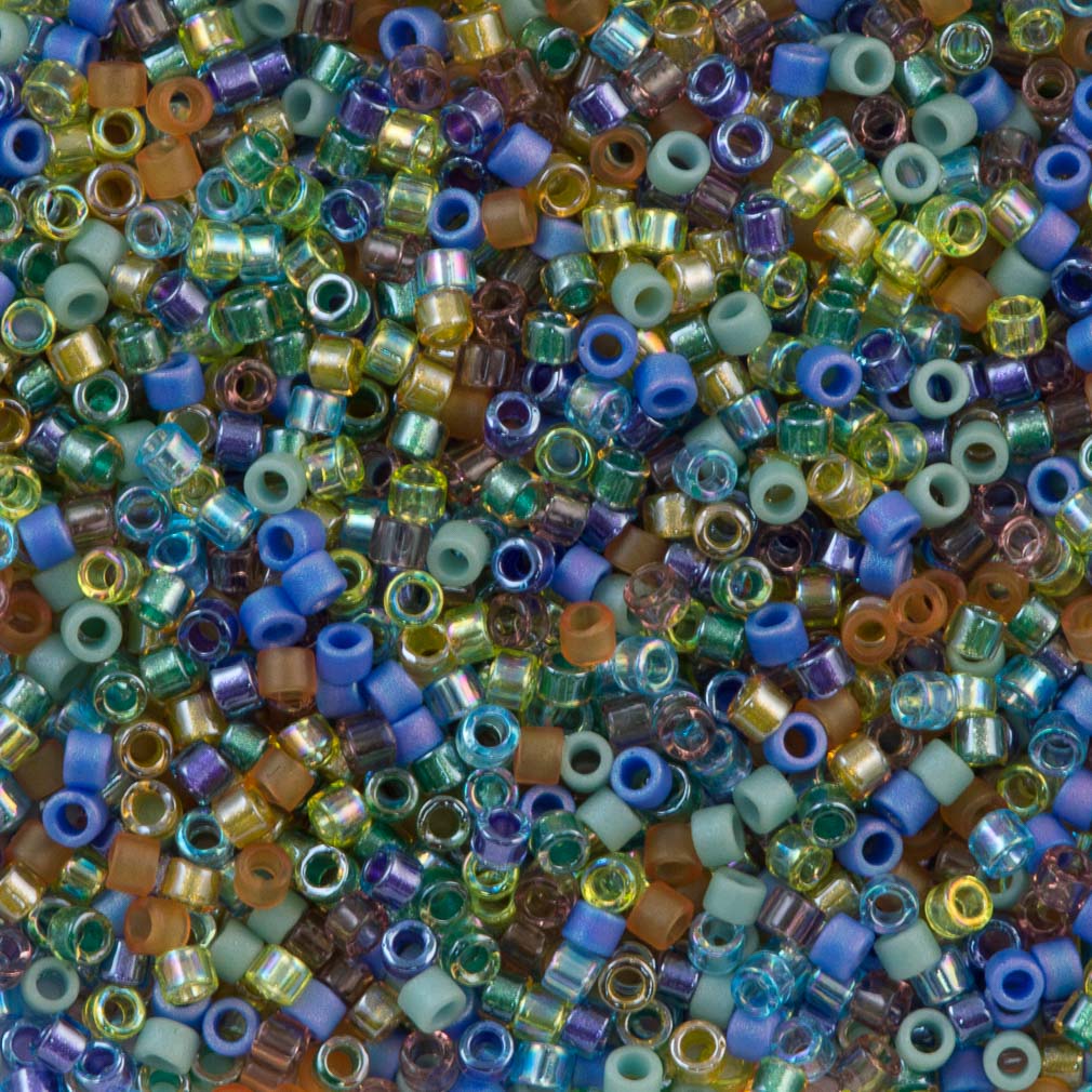 Miyuki DELICA 11/0 Seed Beads GEMSTONES MIX (2” tube)