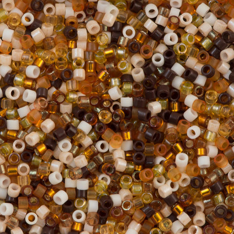 Miyuki Delica Seed Bead 11/0 Mix Wheatberry 2-inch Tube (MIX4)