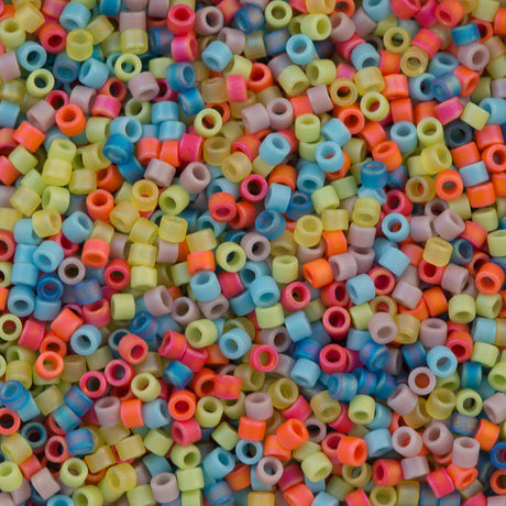 Miyuki Delica Seed Bead 11/0 Mix Matte Rainbow AB 7g Tube (MIX43)