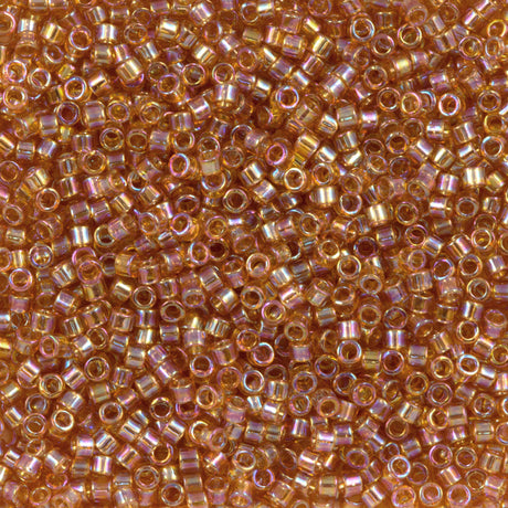 Miyuki Delica Seed Bead 15/0 Transparent Dark Topaz AB DBS1241