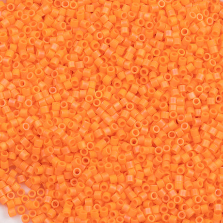 Miyuki Delica Seed Bead 15/0 Opaque Matte Mandarin Orange AB DBS1593