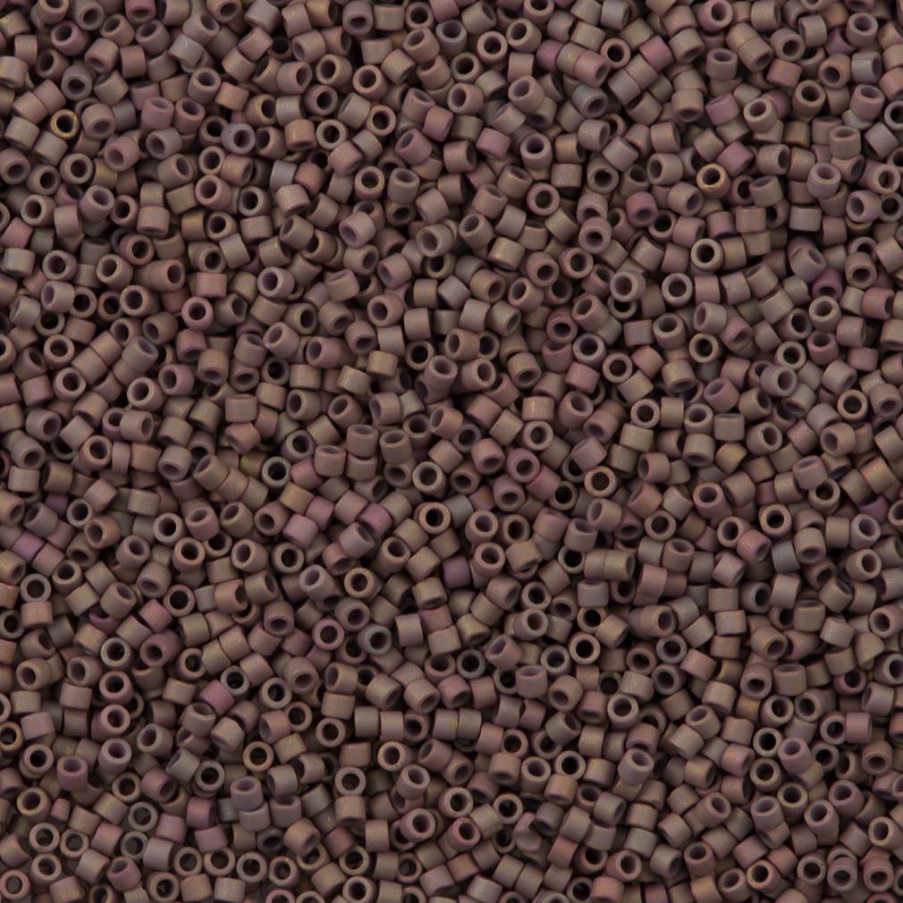 25g Miyuki Delica Seed Bead 11/0 Matte Metallic Dusky Clay AB DB1061