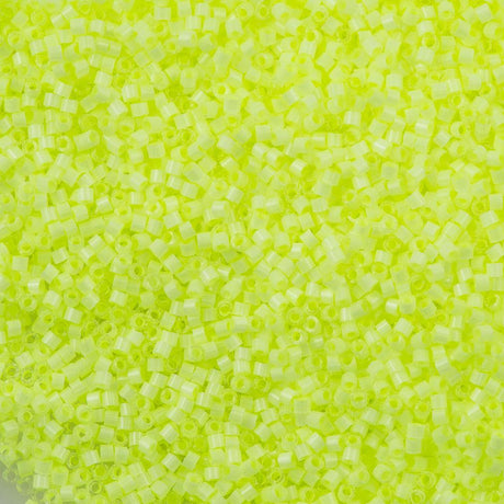 25g Miyuki Delica Seed Bead 11/0 Silk Inside Dyed Limeade DB1857