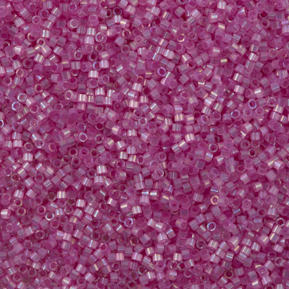 25g Miyuki Delica Seed Bead 11/0 Silk Inside Dyed Orchid AB DB1866