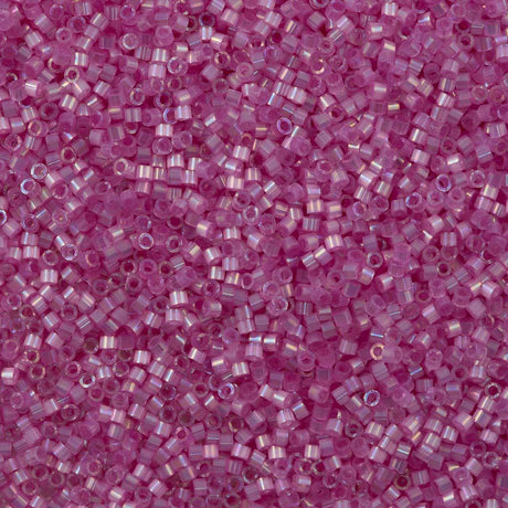 25g Miyuki Delica Seed Bead 11/0 Silk Inside Dyed Orchid AB DB1866