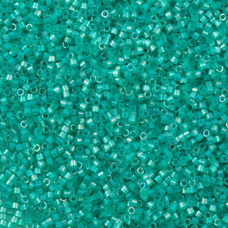 25g Miyuki Delica Seed Bead 11/0 Silk Inside Dyed Aqua Green AB DB1869