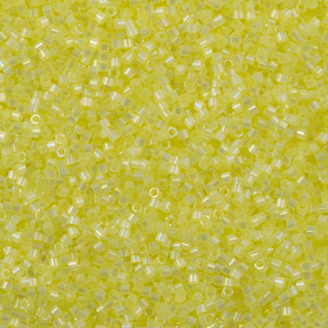 25g Miyuki Delica Seed Bead 11/0 Silk Inside Dyed Citron AB DB1873