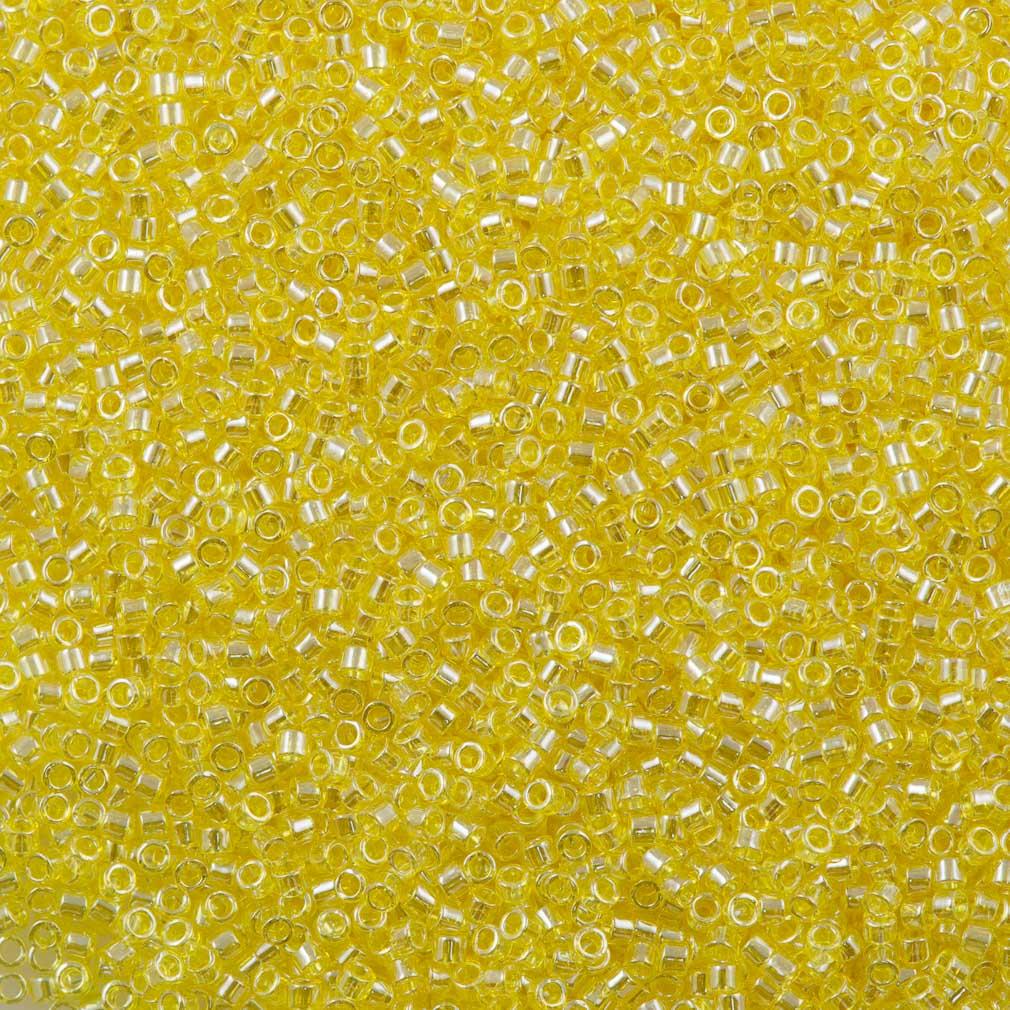 25g Miyuki Delica Seed Bead 11/0 Transparent Yellow Luster DB1886