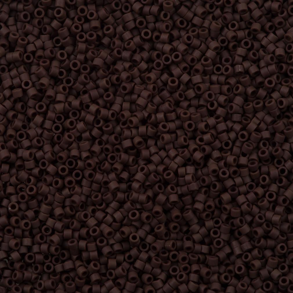 25g Miyuki Delica Seed Bead 11/0 Matte Opaque Espresso DB1910