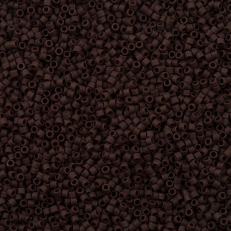 25g Miyuki Delica Seed Bead 11/0 Matte Opaque Espresso DB1910