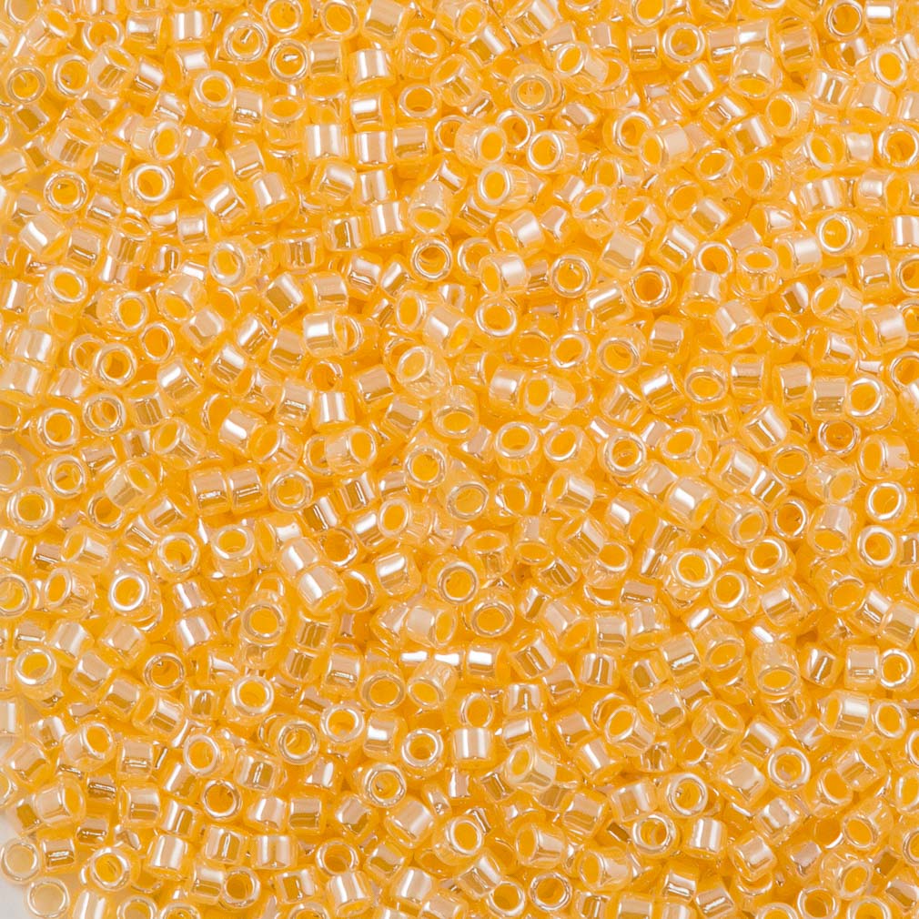 25g Miyuki Delica Seed Bead 11/0 Inside Dyed Color Ceylon Butterscotch DB233