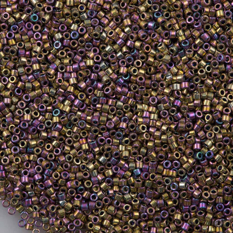 Miyuki Delica Seed Bead 11/0 Palladium Plated  Spectrum Gold AB 7g Tube DB541