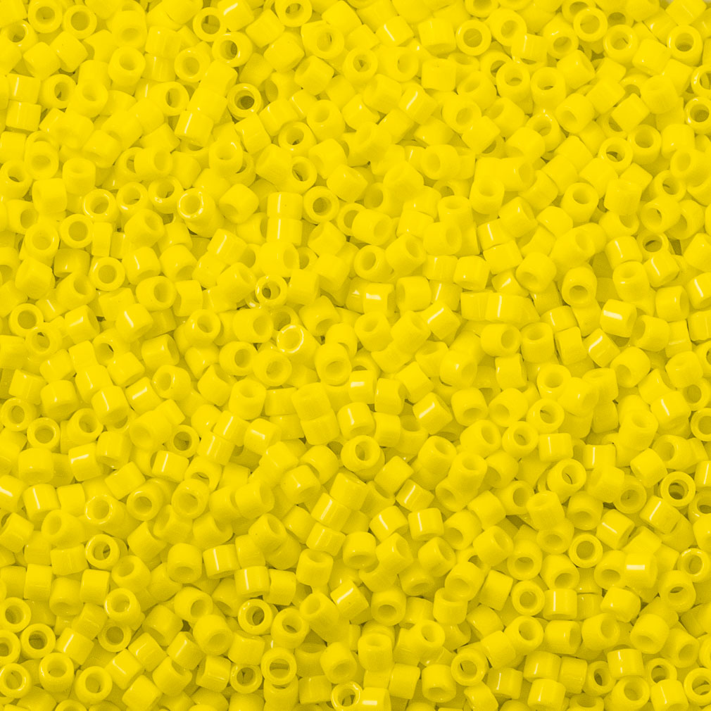 Miyuki Delica Seed Bead 11/0 Opaque Yellow 2-inch Tube DB721