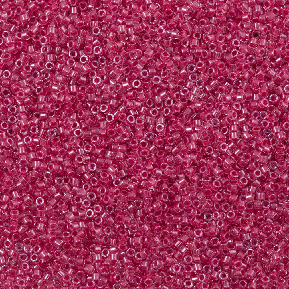 25g Miyuki Delica seed bead 11/0 Inside Dyed Color Dark Pink AB DB914