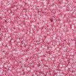 Miyuki Delica Seed Bead 11/0 Transparent Silver Lined Dyed Pink 2-inch Tube DB1335