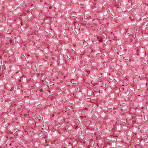 DB1758 Miyuki Delica Beads Hot Pink Lined Aqua AB Size 11/0