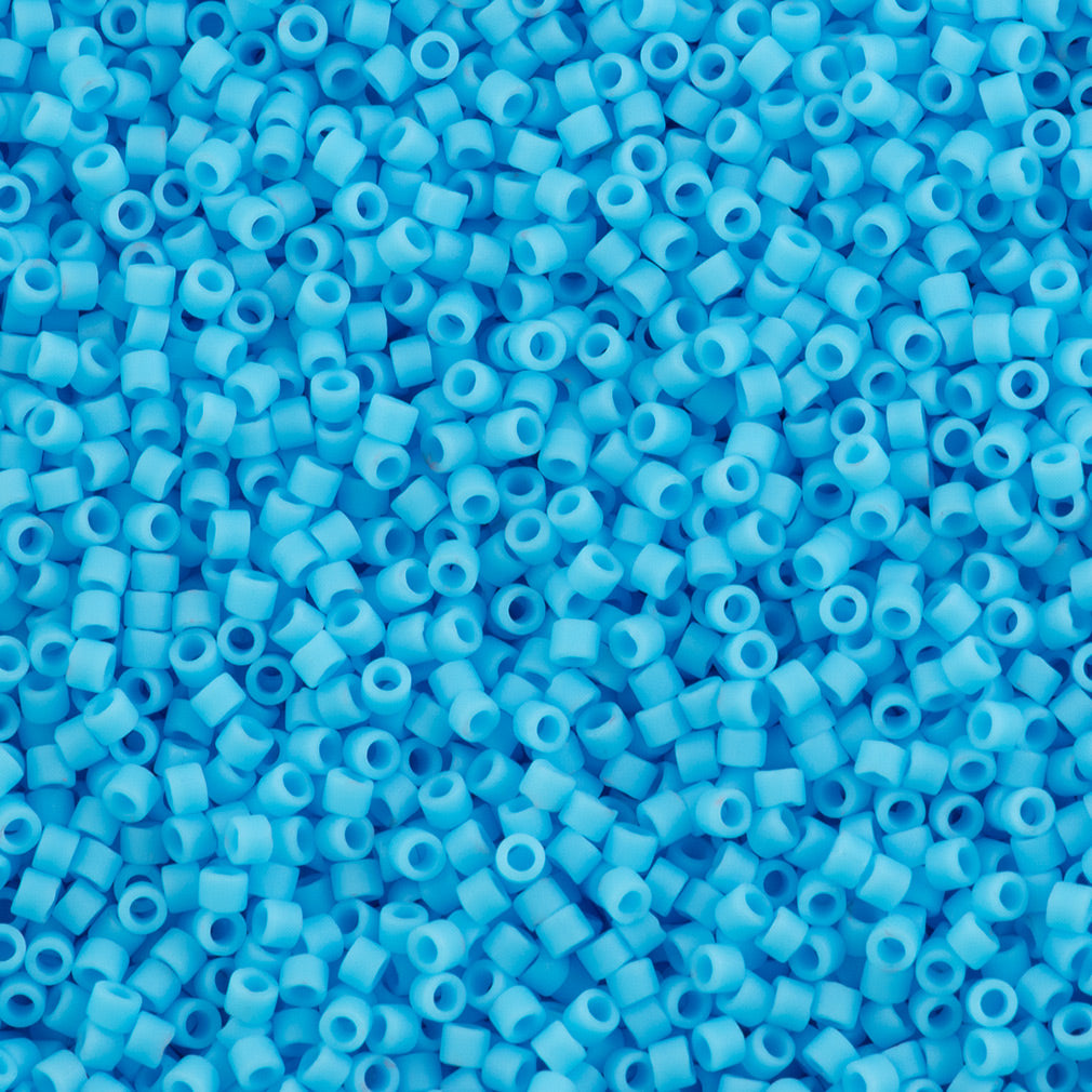 25g Miyuki Delica Seed Bead 11/0 Matte Opaque Light Blue DB755