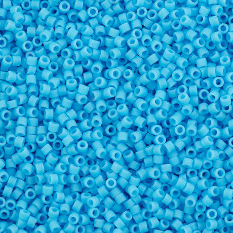 Miyuki Delica Seed Bead 11/0 Matte Opaque Light Blue 2-inch Tube DB755