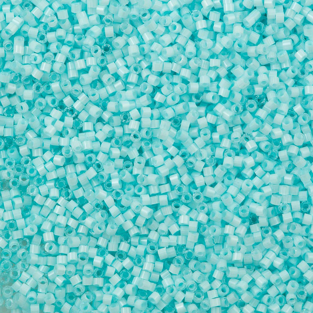 Miyuki Delica Seed Bead 11/0 Silk Inside Dyed Frozen Blue 2-inch Tube DB1859