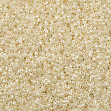 25g Miyuki Delica Seed Bead 11/0 Crystal Ivory Ceylon DB1900