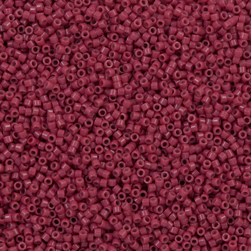 25g Miyuki Delica Seed Bead 11/0 Duracoat Opaque Dyed Raspberry DB2353