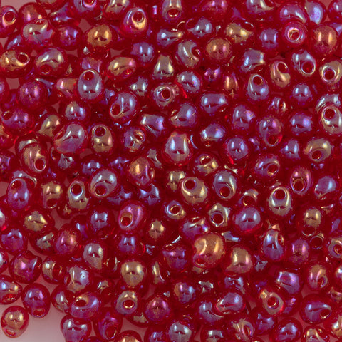 Miyuki Drop Fringe Seed Bead Clear Red AB DP254