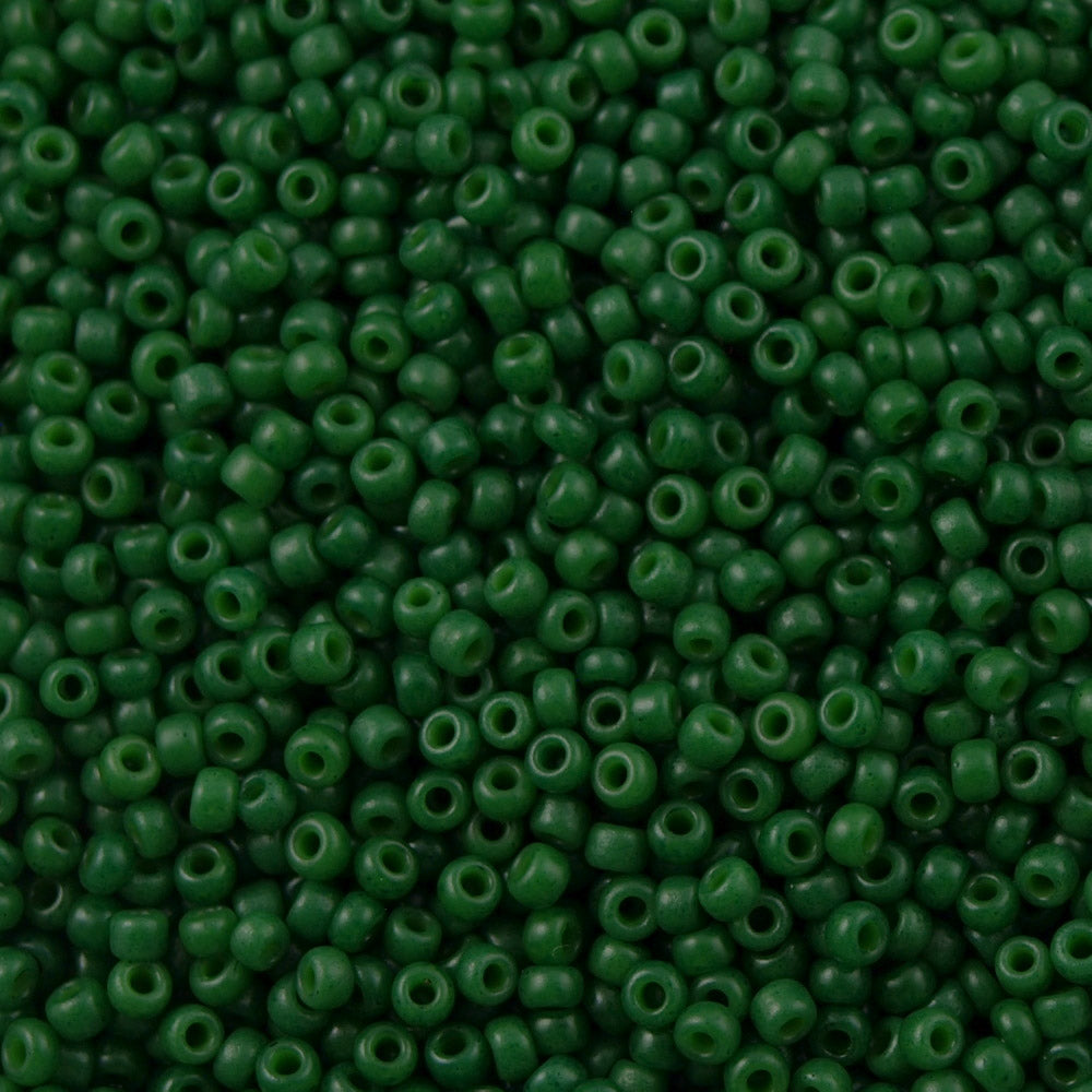 Miyuki Round Seed Bead 11/0 Opaque Dyed Hunter Green (2048)