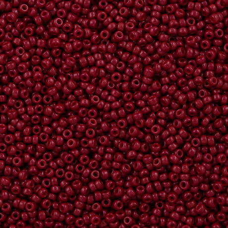 50g Miyuki Round Seed Bead 11/0 Opaque Dyed Maroon (1464)