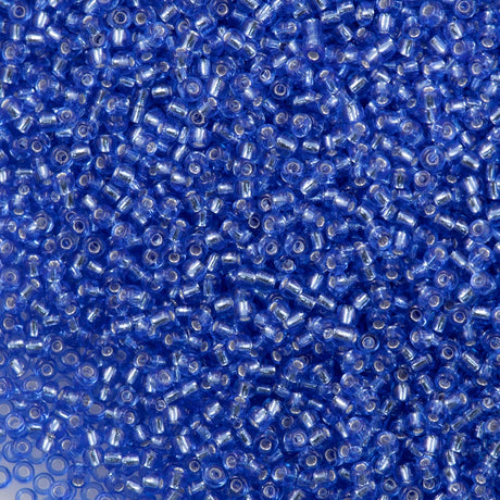 50g Miyuki Round Seed Bead 11/0 Silver Lined Sapphire (19)