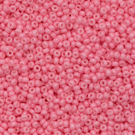 50g Miyuki Round Seed Bead 11/0 Duracoat Opaque Light Carnation (4466)