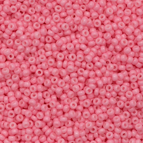 10g Miyuki Round Seed Bead 11/0 Duracoat Dyed Opaque Light Carnation (4466)