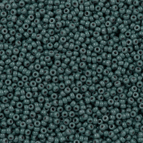 50g Miyuki Round Seed Bead 11/0 Duracoat Dyed Opaque Eucalyptus (4481)