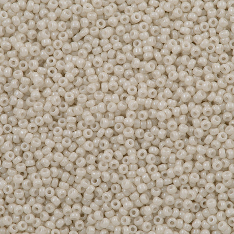 50g Miyuki Round Seed Bead 11/0 Opaque Limestone Luster (600)