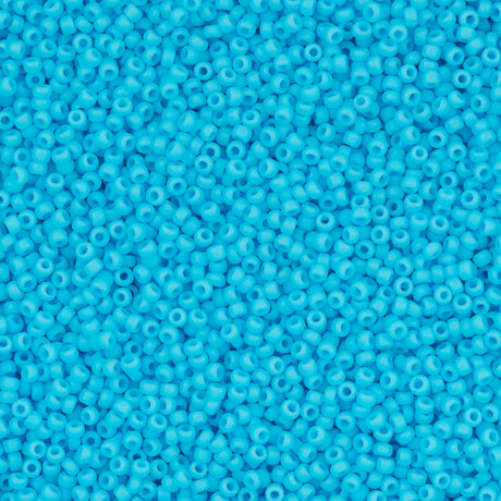 50g Miyuki Round Seed Bead 11/0 Matte Opaque Turquoise Blue (413F)