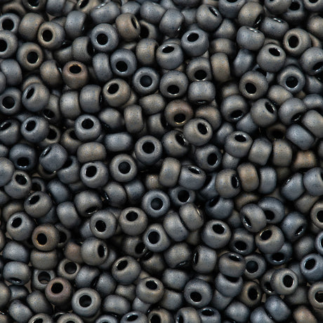 Miyuki Round Seed Bead 6/0 Matte Metallic Silver Gray (2002)