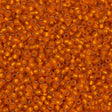 Miyuki Round Seed Bead 6/0 Matte Silver Lined Orange 20g Tube (8F)